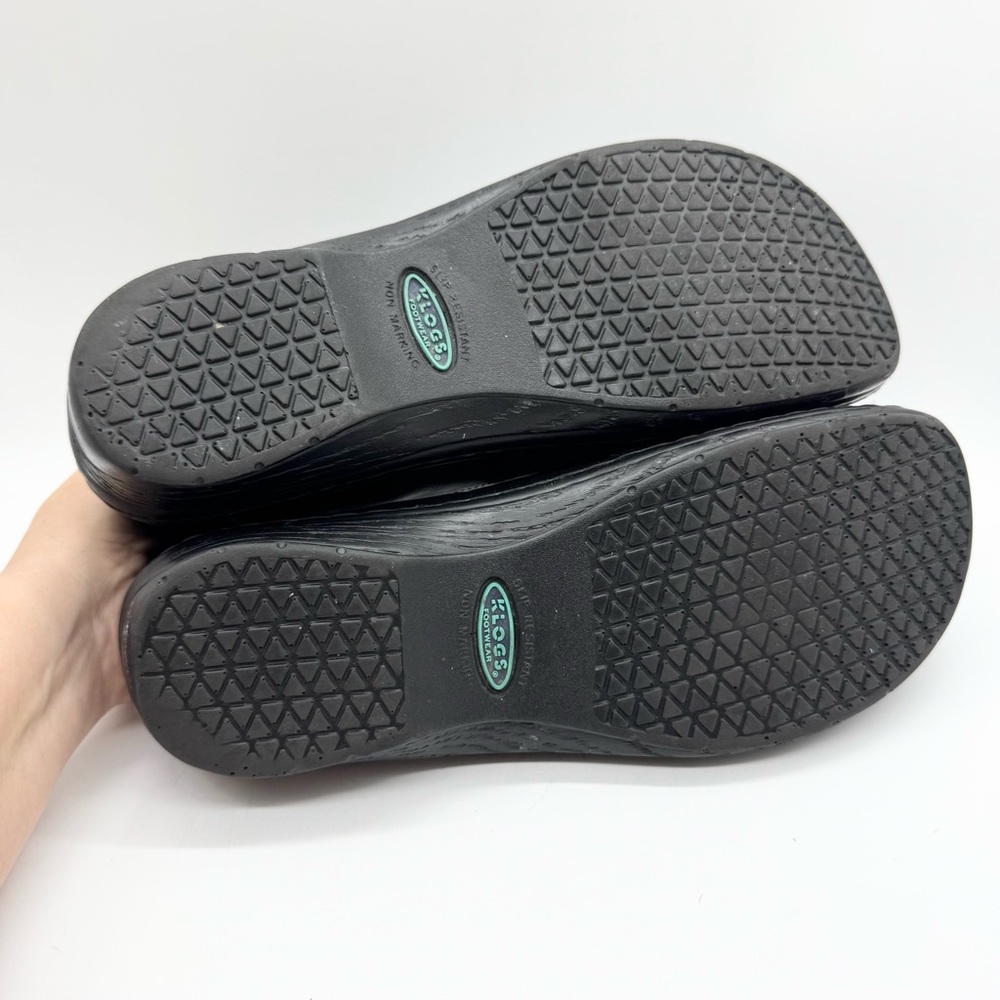 Klogs Footwear Women's Moxy Leather Slip-On Work Clogs Black‎ Size 11 Office - Picture 9 of 13
